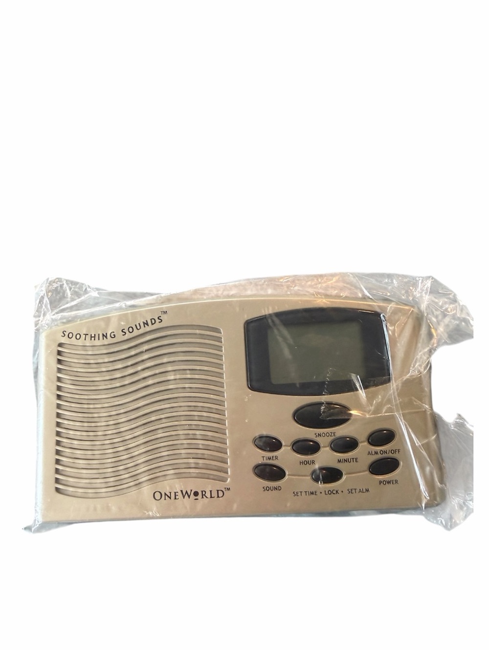 New Vintage 2000s One World Soothing Sounds Portable Sound Therapy Digital Alarm
